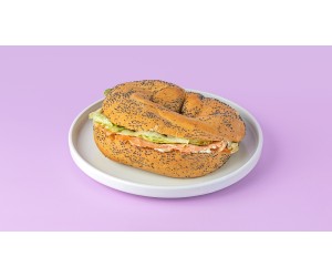 Bagel παπαρουνόσπορου σολομό