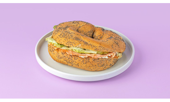 Bagel παπαρουνόσπορου σολομό